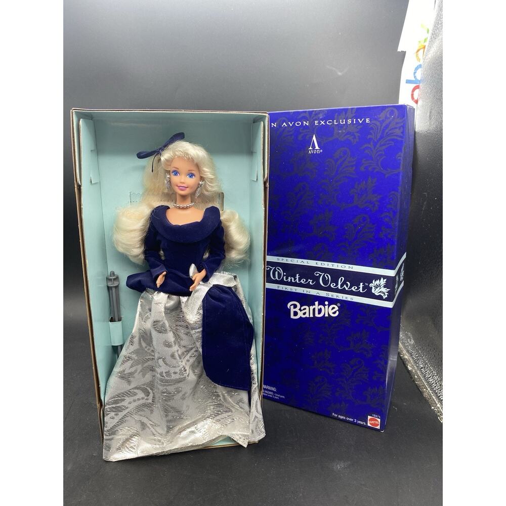 Vintage 1995 Winter Velvet Barbie - 1st in A Series - Avon Special Edition 15571